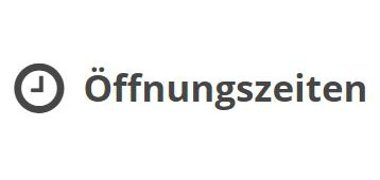 Ein Button mit der Aufschrift Öffnungszeiten.