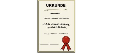 Eine Urkunde.