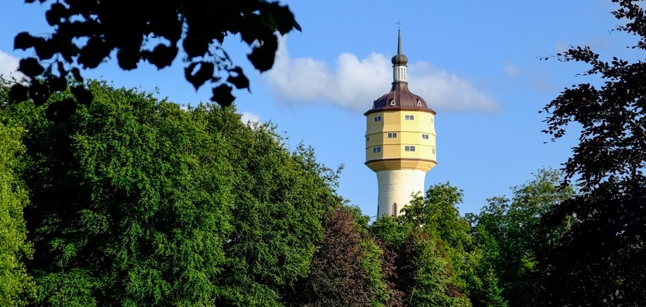 Gronauer Stadtpark Fußballfeld mit Blick auf Wasserturm