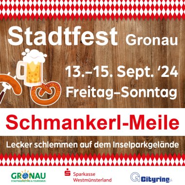 Grafik "Schmankerl-Meile Stadtfest Gronau"