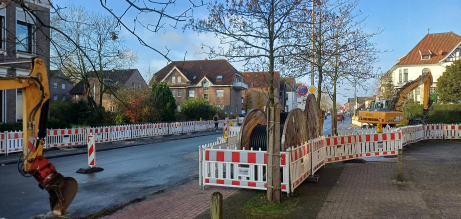 Bauarbeiten auf der Enscheder Straße