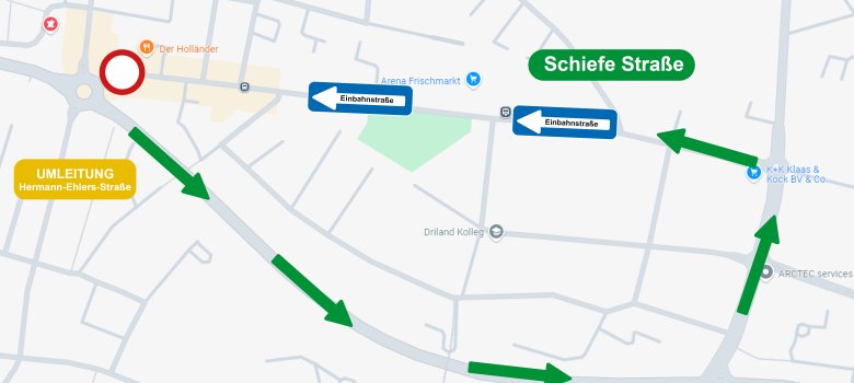 Lageplan zum zweiten Bauabschnitt auf der Enscheder Straße